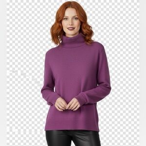 Charter Club Vintage Cashmere Turtleneck Sweater Pullover Top Soft Minimalist L